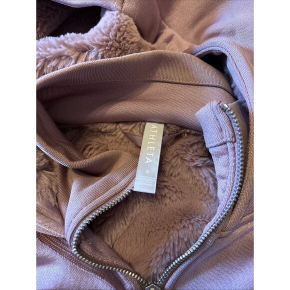 Athleta Heavy Fuax Fur Lined Jacket Size Small - Picture 3 of 6
